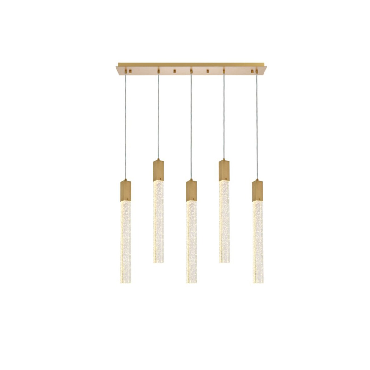 Elegant Lighting Indoor Modern Home Decorative Bright Ceiling Light Weston 5 Lights Pendant In Satin Gold